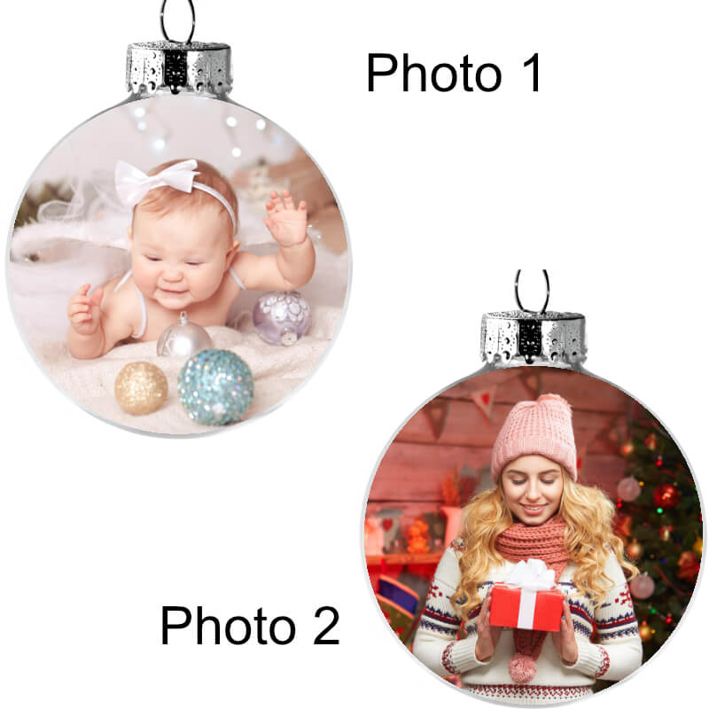 photo bauble with two photos