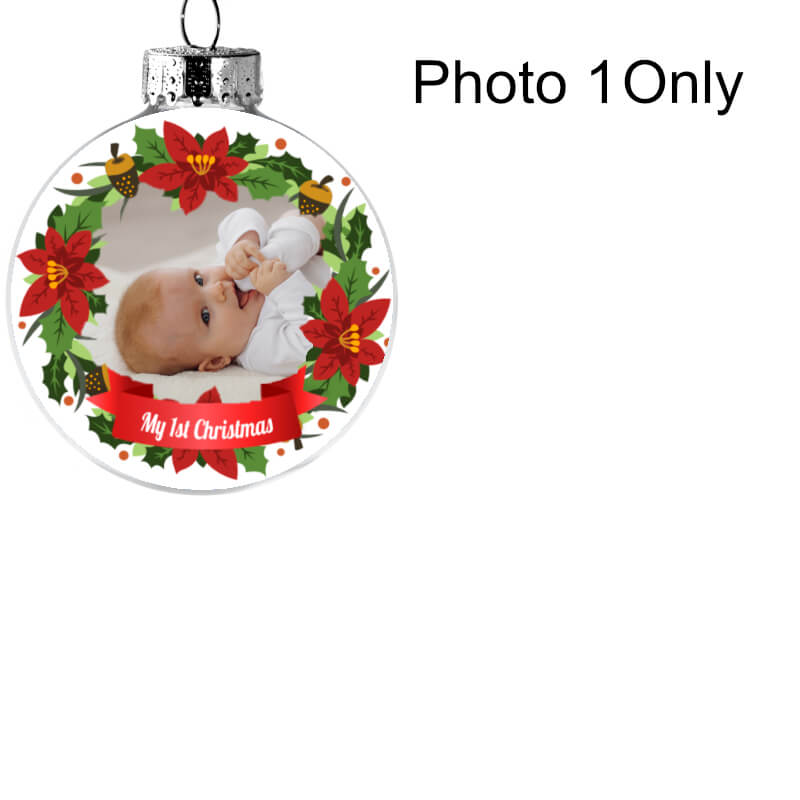 baby boy first christmas tree bauble decoration