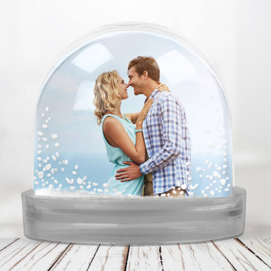 snow globe with a photo