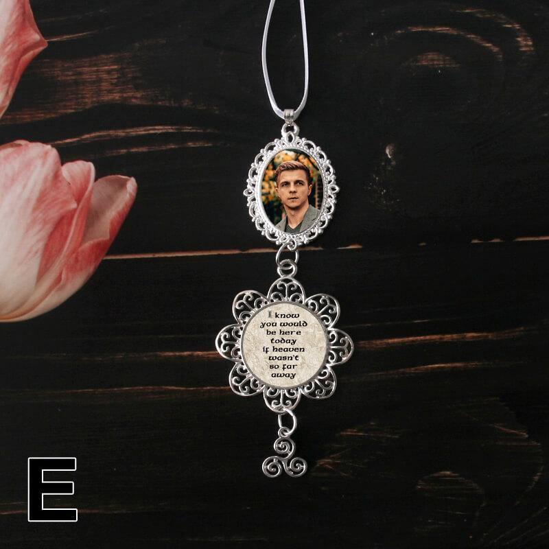 bridal bouquet picture frame charm