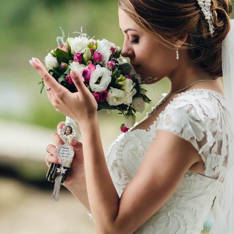 wedding bouquet charms photo charms